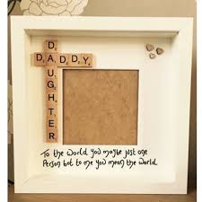 Birthday Gift Ideas For Dad From Daughter Diy New Dad First Daughter Father S Day Scrabble Tile Gift Diy Father S Day Gifts Father S Day Diy Fathers Day Crafts