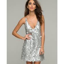 Purpura Slip Dress In Glitter Disc Sequin Silver By Motel 56 Liked On Polyvore Featuring Dresses Sequin Slip D Dresses Silver Glitter Dress Glitter Dress