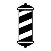 Barber Shop Pole Black And White Check Out Barber Pole Icon Created By Teo Schutfort Barber Pole Barber Projects