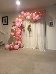 Balloon Decoration Birthday Party Decorations At Home Ideas 16th Birthday Pink Balloon Decor That I Made For Graciella Decoracao