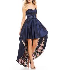 Jodi Kristopher Floral Print Lining Long Highlow Dress Dillards High Low Dress Formal High Low Evening Dresses High Low Prom Dresses