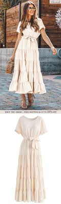 Shop Www Chicwish Com And Get Up To 30 Off Free Shipping Easy Return Graceful Belle Maxi Dress In Cream Featured Nice Dresses Spring Dresses Casual Fashion