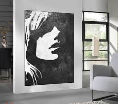 Black And White Canvas Painting Black White Minimalist Abstract Painting Woman Face Etsy Abstract Canvas Painting Modern Art Abstract Abstract Canvas