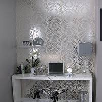 This Reflective Wallpaper Gives Implied Light The Lamp Doesn T Even Need To Be On For It To Appear On Interior Home Decor Wallpaper Living Room