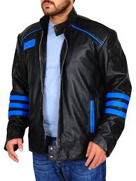 Black And Blue Motorcycle Jacket Pitch Black Blue Biker Leather Jacket Biker Jacket Mauvetree Leather Jacket Style Jackets Men Fashion Biker Leather