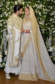 Ranveer Singh Deepika Padukone Ooze Royalty At Their Mumbai Wedding Reception Indian Wedding Dress Asian Wedding Dress Desi Wedding Dresses
