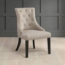 Luxury Natural Fabric Scoop Back Dining Chair With Black Legs Dining Chairs Comfortable Dining Chairs Eclectic Dining Chairs