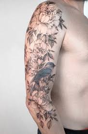 Bird And Rose Tattoo 43 Beautiful Penoy Flower Tattoo Design Ideas For Fashion Woman Bird Tattoo Sleeves Flower Tattoo Designs Tattoos