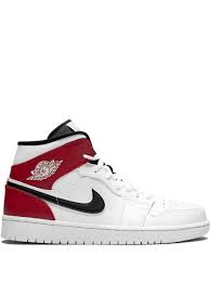 Air Jordan 1 Mid Bg Gym Red White Black Jordan Air 1 Mid Sneakers In White Black Gym Red Modesens Sneakers Air Jordans Retro Sneakers
