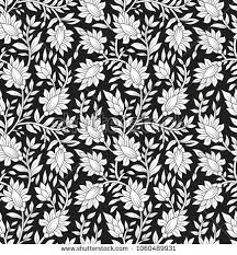 Black And White Floral Pattern Vector Https Www Shutterstock Com Image Vector Black White Floral Pattern 1060489931 Src U7es Nnca4wqgealjkp23q Floral Pattern Pattern Sketch Surface Pattern Design