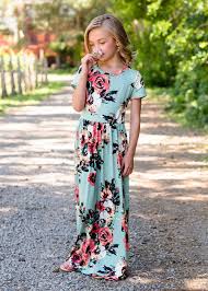 Mint Floral Cap Sleeve Maxi Dress Floral Dress Short Sleeve Dress Ryleigh Rue Clothing Boutique Fas Girls Maxi Dresses Maxi Dress Maxi Dress With Sleeves