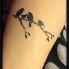 Family Birds On A Wire Tattoo My Family Bird Tattoo Neck Tattoo Tattoos Meaningful Tattoos For Family