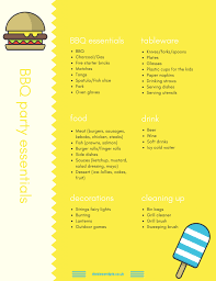 Children S Birthday Party Food List Uk Bbq Party Essentials Bbq Essentials Bbq Party Bbq Menu