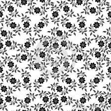 Black And White Floral Pattern Vector Simple Seamless Floral Pattern White Flowers On A Black Background Floral Pattern Simple Flowers Seamless Patterns