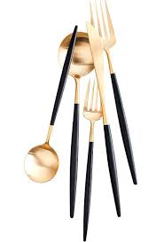 Black And Gold Kitchen Utensils Gorgeous Gold And Black Dvf Flatware Design Kitchen House Design