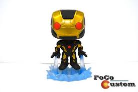 Black And Gold Iron Man Toy Custom Funko Pop Iron Man Mark 42 Black And Gold The Avengers Age Of Ultron Civil War Marvel Custom Funko Pop Custom Funko Funko Pop Iron Man