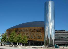 Wales Millennium Centre Cardiff Bay Because In Front Of The Tower Fountain Is The Disappearing Sidewalk Exit From The Torc Cardiff Bay Wales England Cardiff