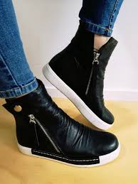 Black Boots White Sole Silent D Vibery Black With White Sole Boot Shine On Boots High Top Boots Black Boots