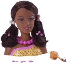 Black Barbie Styling Head Barbie Beach Glam Styling Head African American By Mattel Barbie Doll Head Barbie Beach Doll Barbie