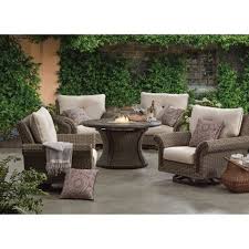 Member S Mark Mystic Ridge 5 Piece Gas Firepit Chat Set Sam S Club Outdoor Furniture Sets Gas Firepit Outdoor Furnishings