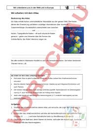 Arbeitsblatt Wir Arbeiten Mit Dem Atlas Geographie Kartographie Gradnetz