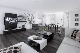 Black And White Modern House Interior 10 Black And White Interior Design Inspirations Awesome Dark Wood Laminate Floor To Furnish Mo White House Interior White Living Room Decor Living Room White
