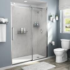 American Standard Passage 32 In X 60 In X 72 In 4 Piece Glue Up Alcove Shower Wall In Platinum Marble P2971swt 374 The Home Depot