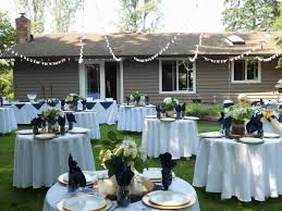 Back Yard Wedding Setup For A Small Ceremony Wedding Backyard Reception Small Backyard Wedding Yard Wedding