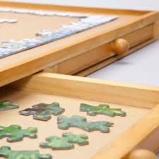 Bits And Pieces Puzzle Board With Drawers Best Jigsaw Puzzle Table With Drawers Helps To Stay Organized Puzzle Table Jigsaw Puzzle Table Puzzle Storage