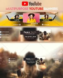 8 Creative Multipurpose Youtube Banners Youtube Banner Design Youtube Banners Youtube Design