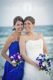 Blue Bridesmaids Dresses Royal Blue Blue And Purple Orchids Blue Orchids Pensacola Beach Weddin Blue Bridesmaids Blue And Purple Orchids Royal Blue Wedding