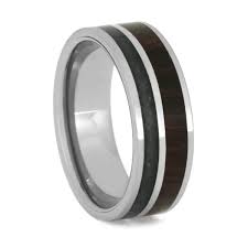 Crushed Obsidian Wedding Band With Ironwood Tungsten Ring With Titanium 3697 Diamond Alternative Engagement Ring Gold Diamond Wedding Rings Tungsten Ring
