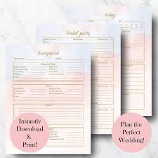 Wedding Planner Downloadable Wedding Planner Book Pdf Etsy Wedding Planner Book Wedding Planner Printables Planner Book
