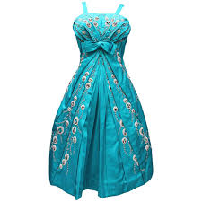 Modissa Turquoise Satin Cocktail Dress With Bead Embroideries Cocktail Evening Dresses Embellished Cocktail Dress Designer Evening Dresses