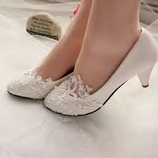 Lace Wedding Shoes Pearls Bridal Shoes High Low Heels Flat Shoes Pump Size 5 12 Lace Bridal Shoes Wedding Shoes Lace Wedding Shoes Heels