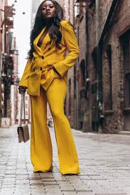 Black And Yellow Suits For Ladies Progress Not Perfection Friscloset Fashion Work Outfit Yellow Suit