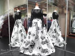 Black And White Long Sleeve Gown Black White Long Sleeve Two Piece Ball Gown Ball Gowns Black Homecoming Dress Black Lace Prom Dress
