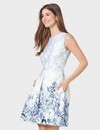Dressbarn Scuba Ombre Floral Pocket Fit And Flare Dress Fit And Flare Dress Dresses Dress Barn Dresses