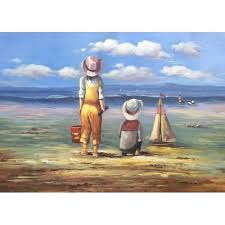 East Urban Home Leinwandbild Kinder Spielen Am Strand In 2020 Leinwandbilder Bilder Leinwand