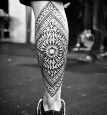 Black And White Calf Tattoos For Men 25 Ideas For Tattoo Ideas Leg Men Calves Pattern Tattoo Tattoos For Guys Calf Tattoo Men