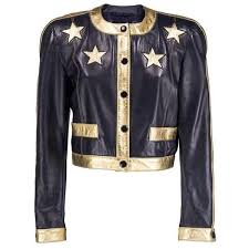 Black And Gold Jacket Preowned 90s Escada Cute And Quirky Black And Gold Appliqued Leather 695 Liked On Poly Black And Gold Jacket Real Leather Jacket Cropped Leather Jacket