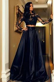 Two Piece Black Long Prom Dresses Formal Long Sleeves Evening Dresses For Women Simple A Line Prom Dresses Dressestime Prom Dresses Long With Sleeves Prom Dresses With Sleeves Prom Dresses For