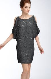 Charcoal Gray Cocktail Dress Aidan Mattox Cold Shoulder Sequin Dress In Gray Charcoal Lyst Sequin Dress Gray Cocktail Dress Nordstrom Dresses