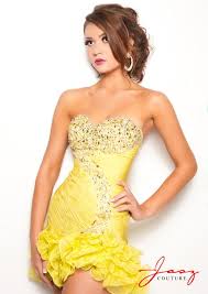 Jaszcouture 4731 Bright Yellow Cocktail Dress Homecoming Dresses Ipaprom Cocktail Dress Prom Mini Homecoming Dresses Dresses