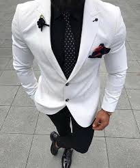 Black And White Outfit For Men Formal Casualstyle Mensfashion Menwithstyle Menssuits Designer Suits For Men Suit Fashion Wedding Suits Men Black