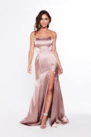 Mauve Satin Prom Dress Satin Gown Satin Formal Gown Bustier Dress