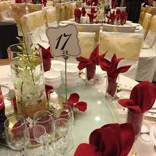 Red And Gold Theme Centerpiece For A Chinese Wedding Table Decorations Gold Theme Decor