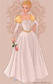 Cinderella The Princess Of The Royal Ball Of The Fairy Tale In Wedding Dress Design Dress Up Game Disney Princess Fashion Disney Dresses Disney Princess Art