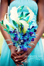 Beautiful Wedding Bouquet With Blue Dendrobium Orchids And Lilies Purple Wedding Bouquets Blue Wedding Flowers Orchid Wedding
