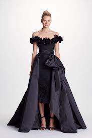 Marchesa Couture Black Off Shoulder Corded Lace Midi Tea Dress With Overskirt Modesens Tea Dress Dresses Marchesa Couture